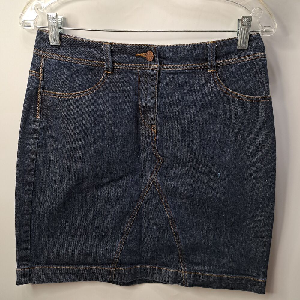 Boden Womens Blue Denim A-Line Mini Skirt Size US 6R